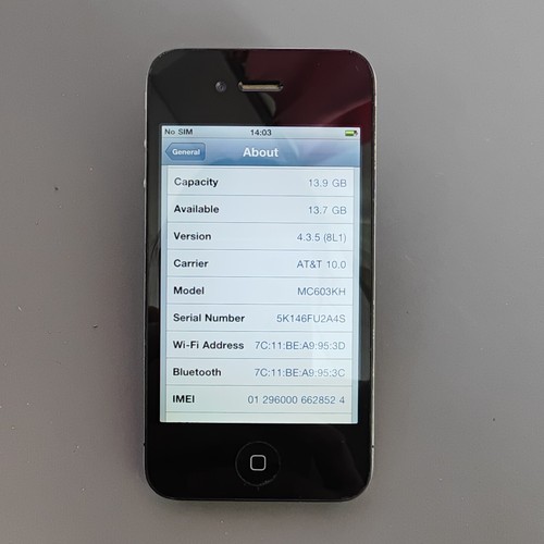 Apple iphone 16gb 512mb ram - 4,